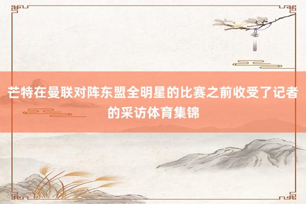 芒特在曼联对阵东盟全明星的比赛之前收受了记者的采访体育集锦