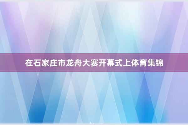 在石家庄市龙舟大赛开幕式上体育集锦