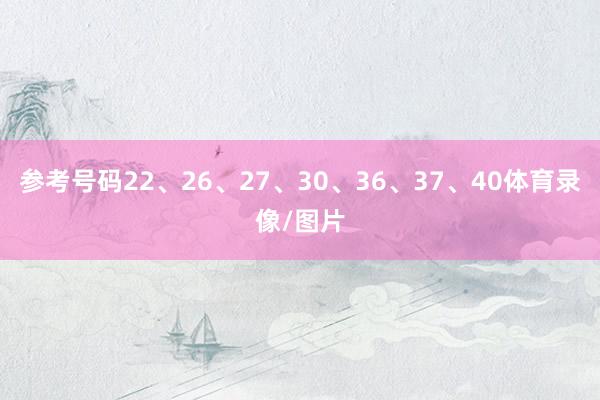 参考号码22、26、27、30、36、37、40体育录像/图片