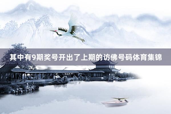 其中有9期奖号开出了上期的访佛号码体育集锦