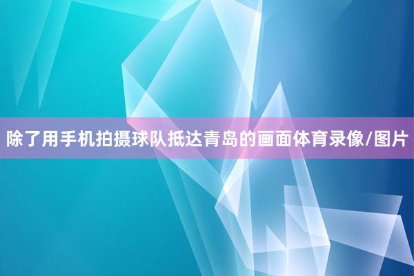 除了用手机拍摄球队抵达青岛的画面体育录像/图片