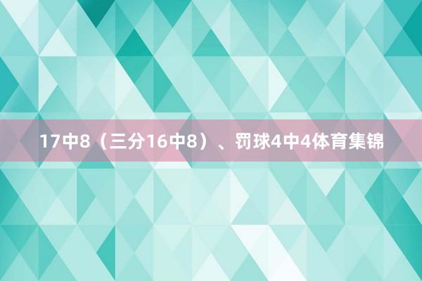 17中8（三分16中8）、罚球4中4体育集锦