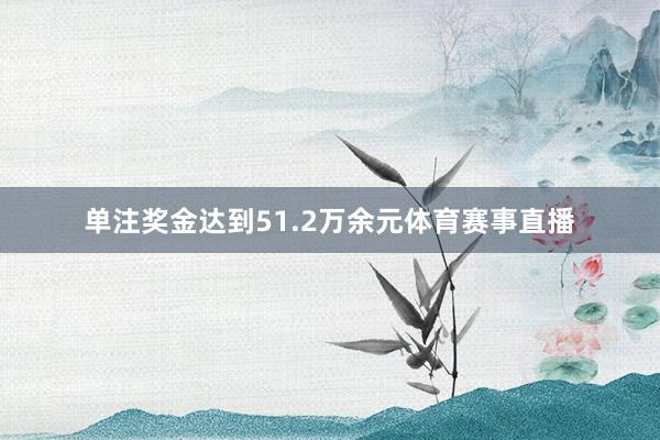 单注奖金达到51.2万余元体育赛事直播