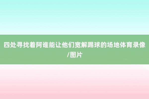 四处寻找着阿谁能让他们宽解踢球的场地体育录像/图片