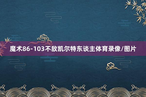魔术86-103不敌凯尔特东谈主体育录像/图片