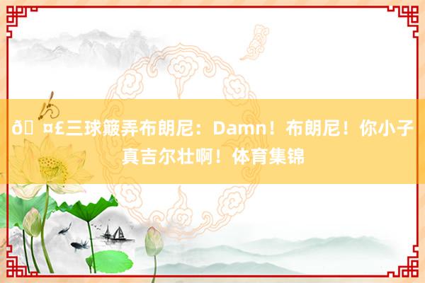 🤣三球簸弄布朗尼：Damn！布朗尼！你小子真吉尔壮啊！体育集锦